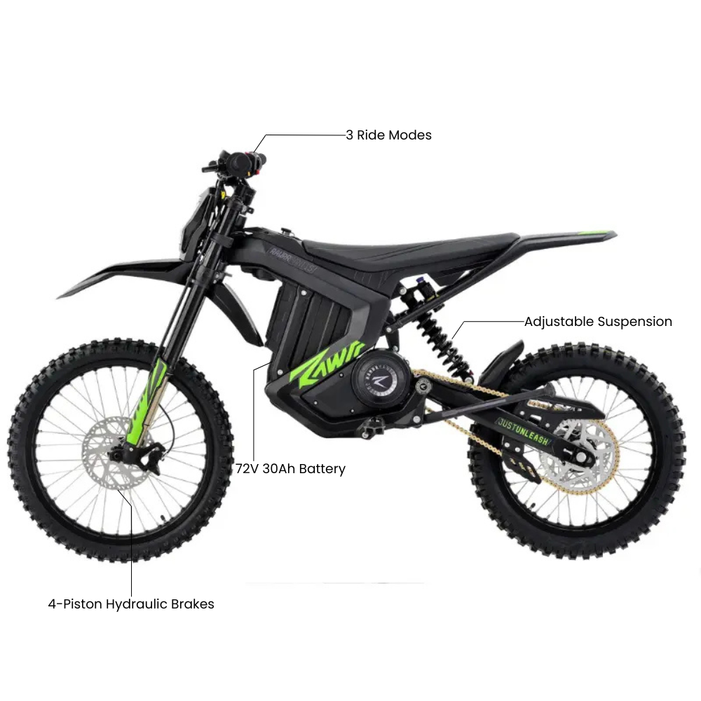 Rawrr Mantis X - 72V Off-Road Dirt eBike for Adults