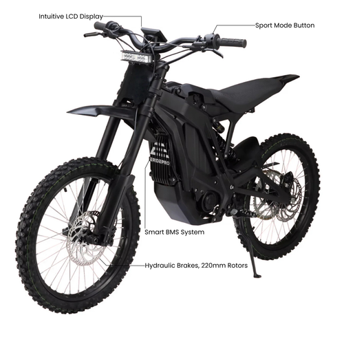 E Ride Pro SS 2.0 - Long Range Electric Dirt EBike 72V